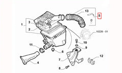 Palio Hava Filtre Kutusu Hortumu Şema