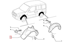Doblo Çamurluk Davlumbazı Şema