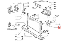 Siena Motor Radyatörü Alt Hortumu Şema