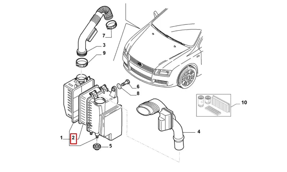 Stilo Hava Filtresi Şema Stilo Hava Filtresi Şema