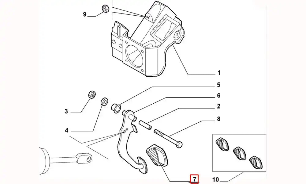 Tipo Fren, Debriyaj Pedal Lastiği Şema