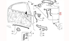 Bravo Bagaj Dış Açma Kolu Şema