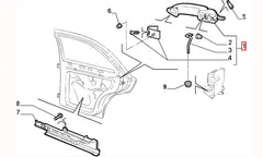Marea Kapı Dış Açma Kolu Şema