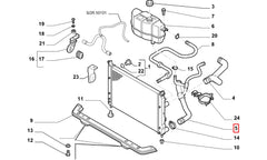 Siena Motor Radyatörü Alt Hortumu Şema