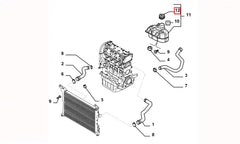 Marea Radyatör Su Deposu Kapağı Şema