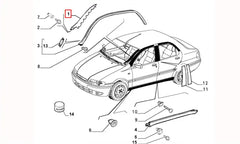 Palio Cam Direği Dış Kaplama Plastiği Şema