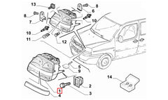 Doblo Ön Far Komple Şema