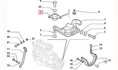 Siena Motor Arka Bağlantı Takozu Şema