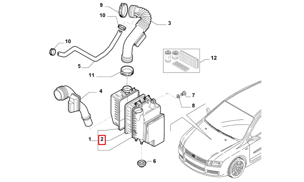 Stilo Hava Filtresi Şema Stilo Hava Filtresi Şema
