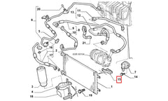 Doblo Klima Radyatörü Bağlantı Braketi Şema