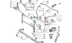 Doblo Motor Radyatörü Üst Hortumu Şema
