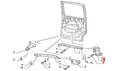 Doblo Sürgülü Kapı Ray Makarası Şema