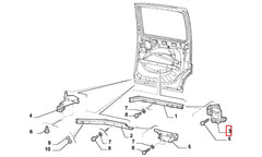 Doblo Sürgülü Kapı Ray Makarası Şema