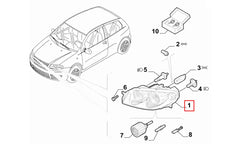 Punto Ön Far Komple Şema