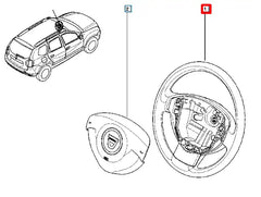 Duster Direksiyon Simidi Şema