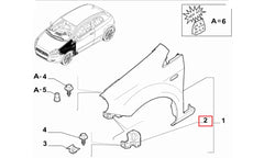 Grande Punto Tampon Çamurluk Arası Montaj Sacı Şema
