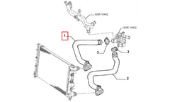 147 Motor Radyatörü Üst Hortumu Şema