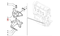 Doblo Motor Arka Takozu Bağlantı Ayağı Şema