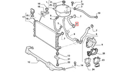 Doblo Motor Radyatörü Üst Hortumu Şema