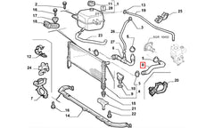Doblo Motor Radyatörü Üst Hortumu Şema
