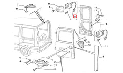 Doblo Bagaj Kilit Mekanizması Şema