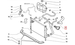 Albea Motor Radyatörü Üst Hortumu Şema