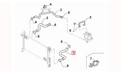 Fiorino Motor Radyatörü Üst Hortumu Şema