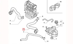 Fiorino Motor Radyatörü Üst Hortumu Şema