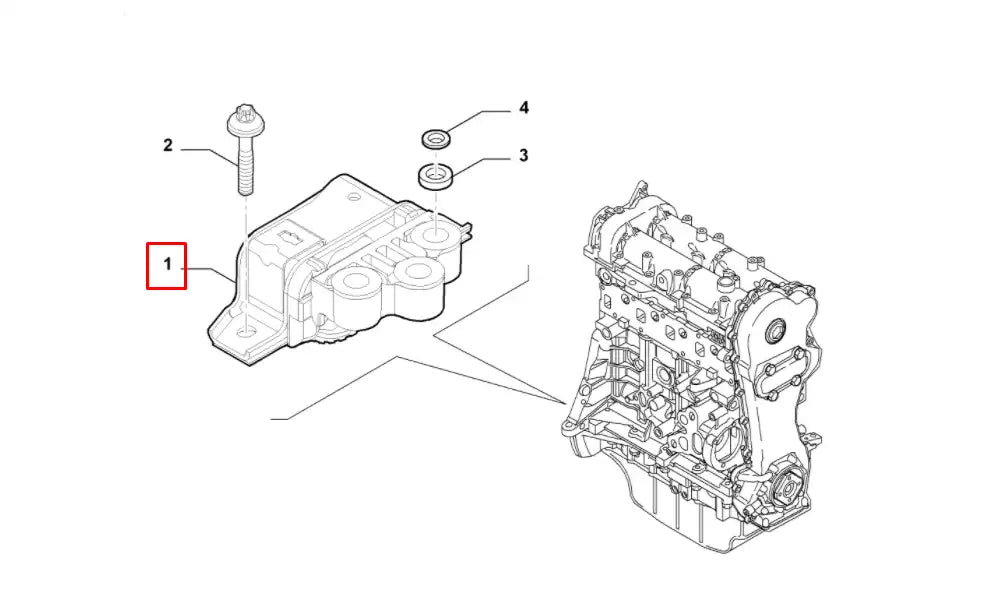 Doblo Motor Ön Bağlantı Takozu Şema Doblo Motor Ön Bağlantı Takozu Şema