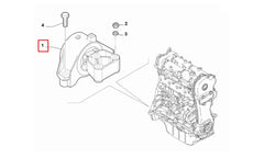 Fiorino Motor Arka Bağlantı Takozu Şema