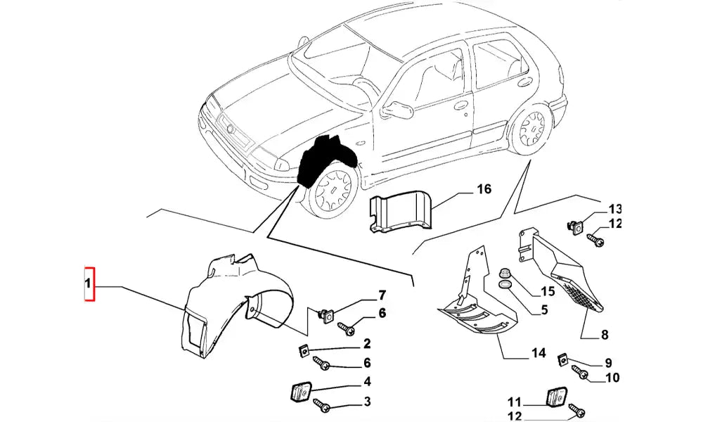 Palio Çamurluk Davlumbazı Şema Palio Çamurluk Davlumbazı Şema