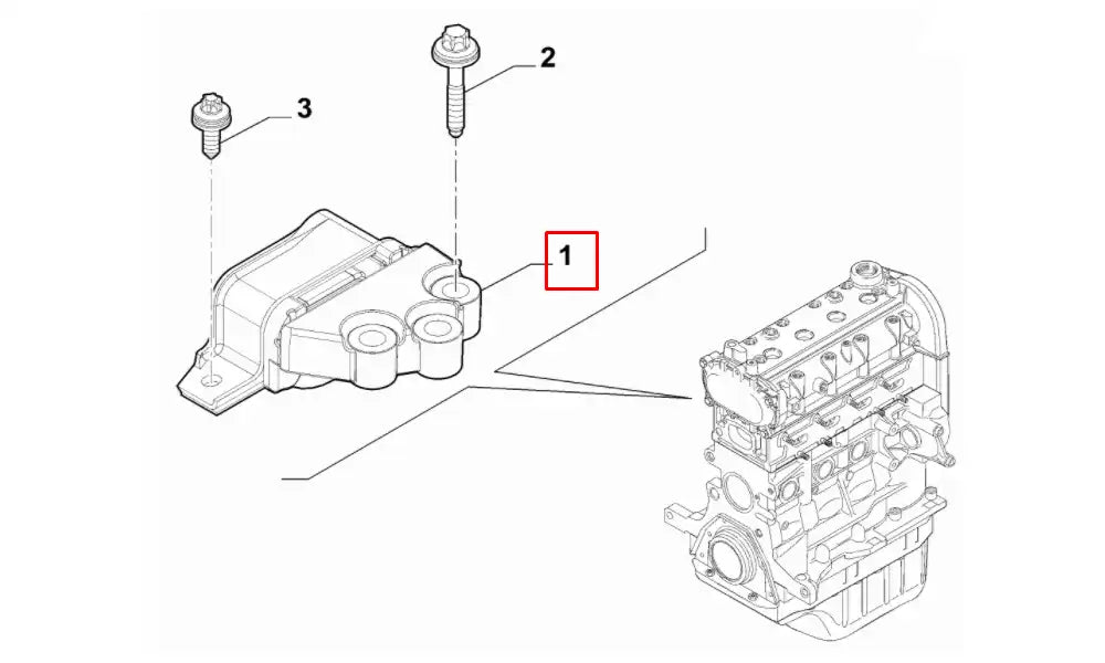 Egea Motor Ön Bağlantı Takozu Şema Egea Motor Ön Bağlantı Takozu Şema