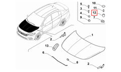 Egea Motor Kaputu Destek Takozu Şema