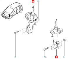 Megane Ön Amortisör Şema
