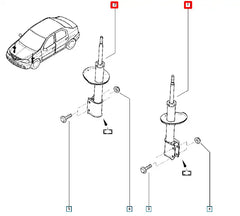 Sandero Ön Amortisör Şema
