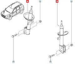 Duster Ön Amortisör Şema