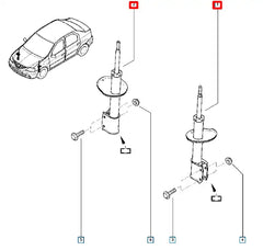 Sandero Ön Amortisör Şema