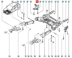 Megane Motor Beşiği Bağlantı Kolu Şema