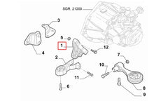 Grande Punto Motor Arka Takozu Bağlantı Ayağı Şema