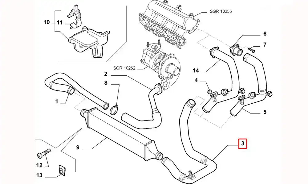 Grande Punto Turbo Hortumu Şema Grande Punto Turbo Hortumu Şema