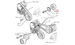 Marea Alternatör Kayışı Gergi Bilyası Şema