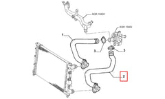 156 Motor Radyatörü Alt Hortumu Şema
