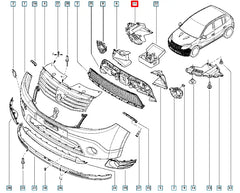 Logan Tampon Alt Muhafazası Yana Gelen Şema