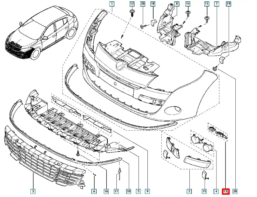 Megane Tampon Bağlantı Ayağı Şema Megane Tampon Bağlantı Ayağı Şema