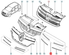 Clio Ön Panjur Çıtası Şema