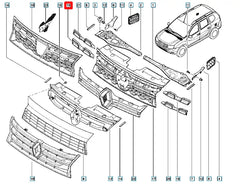 Duster Ön Panjur Çıtası Şema