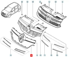 Clio Ön Panjur Çıtası Şema