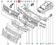 Duster Ön Panjur Çıtası Şema