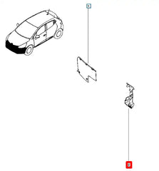 Clio Tampon Hava Yönlendirici Plastiği Şema