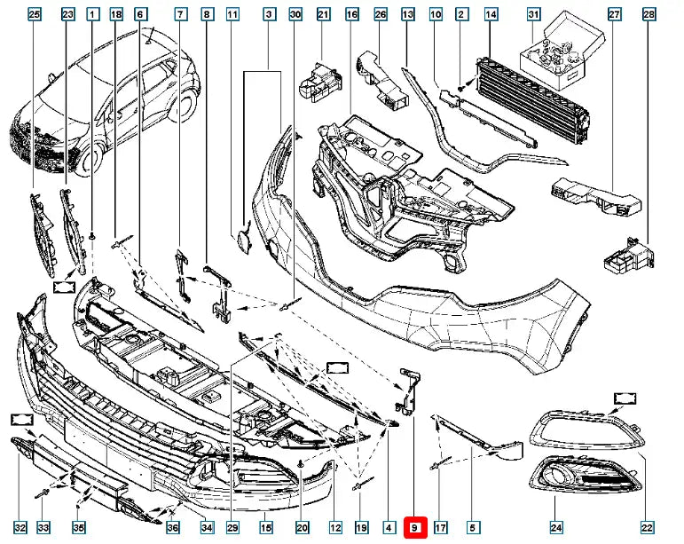 Captur Tampon Bağlantı Ayağı Şema